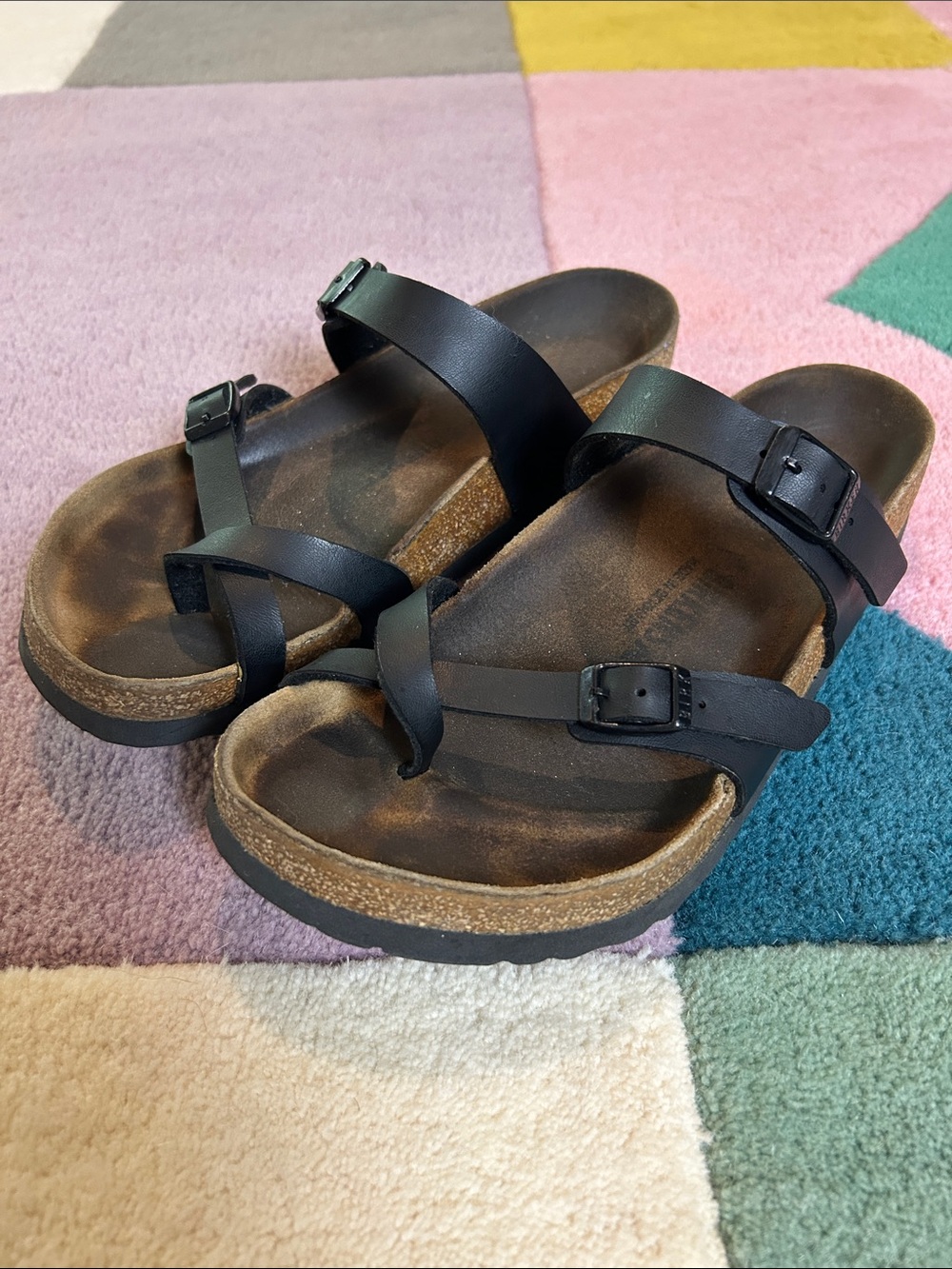 Birkenstock Mayari Black Oiled Leather Sandal size 38.5 - Picture 3 of 17